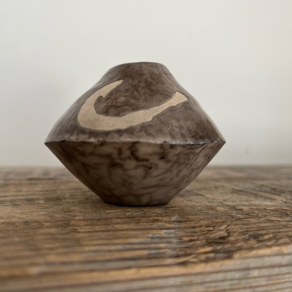 OOAK pottery bud vase ink well - Picture 4 of 6